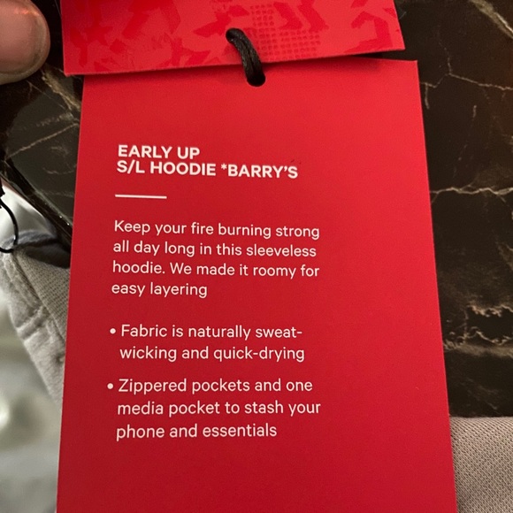 Lululemon early up S/L hoodie * Barry’s - Picture 5 of 5